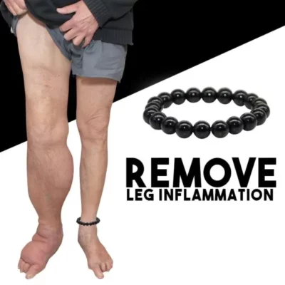 AntiSwell Black Obsidian Anklet