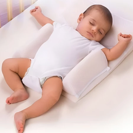 Fix helyzetű baba alvás és gördülésgátló párna