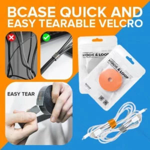 Bcase သည် လျင်မြန်ပြီး အလွယ်တကူ မျက်ရည်ယိုနိုင်သော Velcro