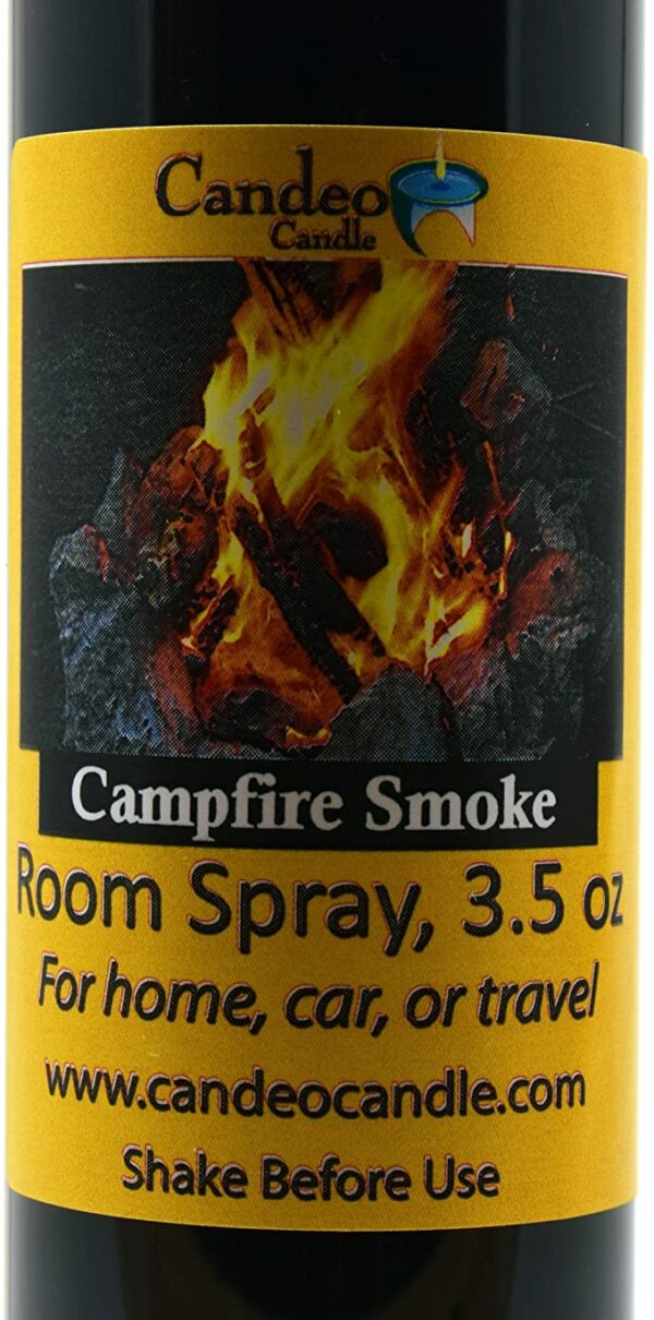 Candeo Candle Campfire Smoke - 3.5 oz Room Spray - Parfait pour la maison - la voiture ou les voyages