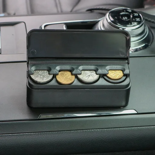 Úložný box na mince do auta