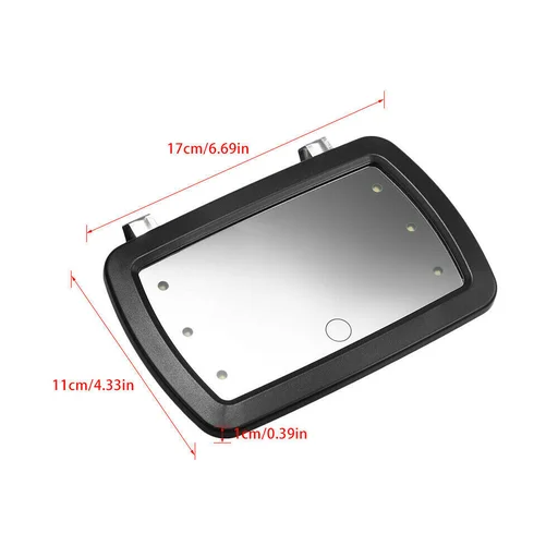 Car Sun Visor Makeup Mirror with LED Lights