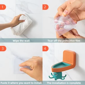 Drill-Free Octopus Hook Organizer