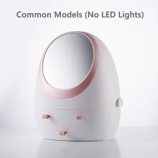 LED Mirror Makeup Kosmetisk Organizer Box
