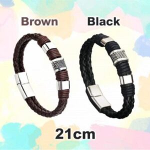 Manliness Magnetic Leather Bracelet