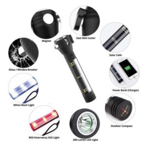 Roadside HERO 9 in 1 Multi-Function Flashlight