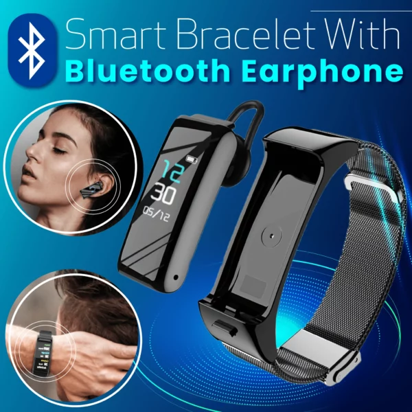 Bracelet Smart Miaraka amin'ny Earphone Bluetooth
