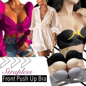 Strapless front buckle Push-Up Bra