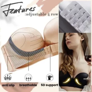 Strapless front buckle Push-Up Bra