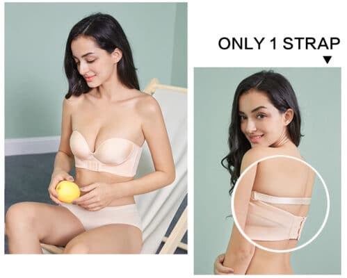 Strapless front buckle Push-Up Bra