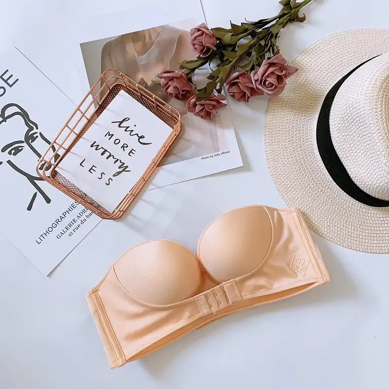 Strapless front buckle Push-Up Bra