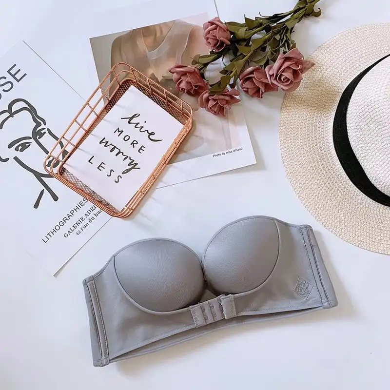 Strapless front buckle Push-Up Bra