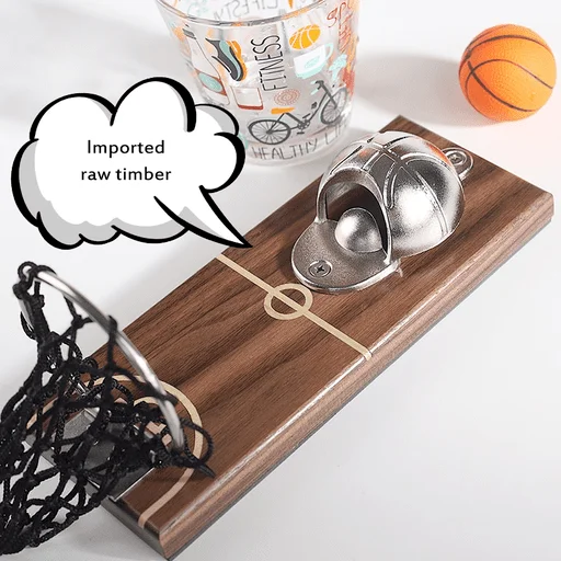 Wall Mounted Magnetic Basketball Bottle Opener