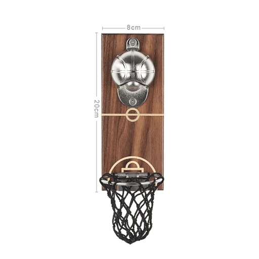 Wall Mounted Magnetic Basketball Bottle Opener