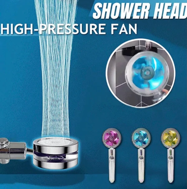 تدفق موفر للمياه 360 درجة رأس دش دوار عالي الضغط