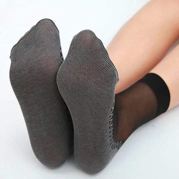 10 Pairs Silky Anti-Slip Cotton Socks