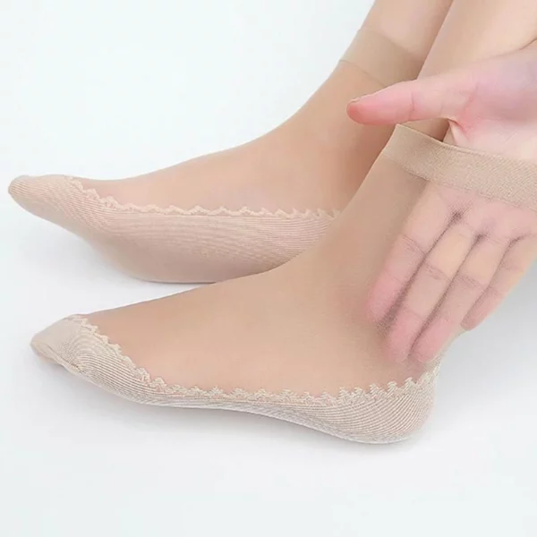10 Pairs Silky Anti-Slip Cotton Socks