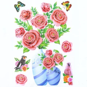 Adhesive Flowers Wall Sticker