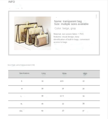 Handbag Storage Organizer