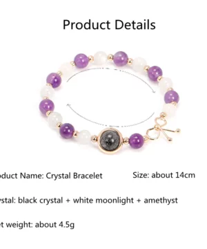 Moonstone Amethyst Bracelet