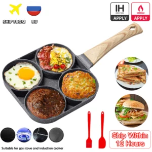 Non-Stick 4 Hole Frying Pot Pan