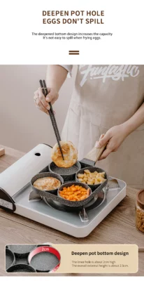 Non-Stick 4 Hole Frying Pot Pan