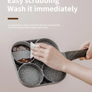 Non-Stick 4 Hole Frying Pot Pan