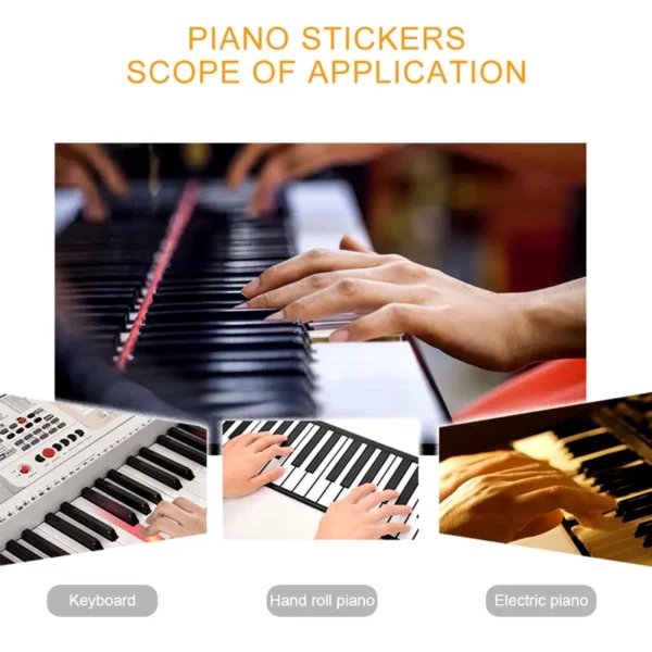 Piano Key Note Stickers