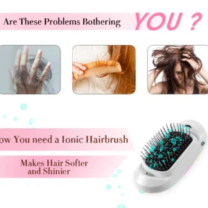 Pro Brush Negative Ions Hair Comb Portable Electric Ionic Hairbrush
