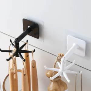 Punch-free 360° Rotating Self-Adhesive Utility Hook