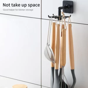 Punch-free 360° Rotating Self-Adhesive Utility Hook