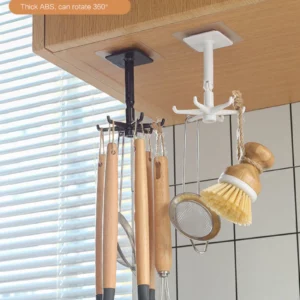 Punch-free 360° Rotating Self-Adhesive Utility Hook
