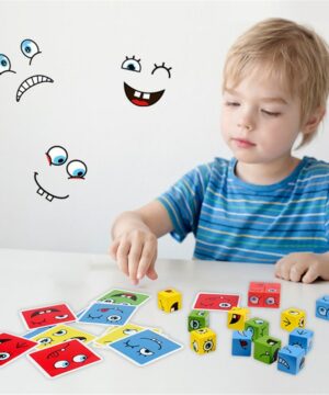 Matching Face Changing Building Block Puzzle
