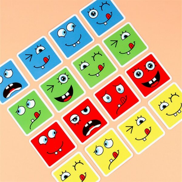 Matching Face Changing Building Block Puzzle