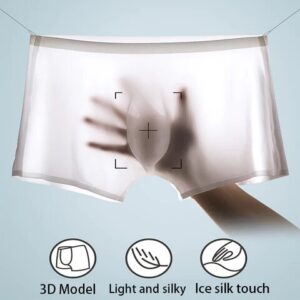 2Pcs Mens Ice Silk Breathable Panties Underwear