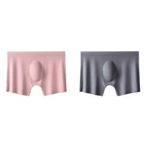 2Pcs Mens Ice Silk Breathable Panties Underwear