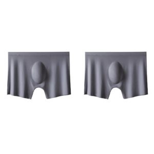 2Pcs Mens Ice Silk Breathable Panties Underwear