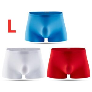 3 PCS Mens Ice Silk Breathable Underwear