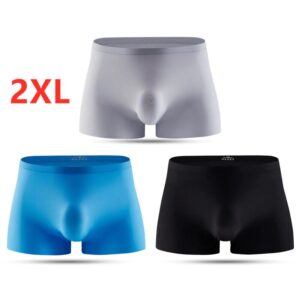3 PCS Mens Ice Silk Breathable Underwear