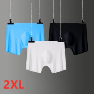 3 PCS Mens Ice Silk Breathable Underwear