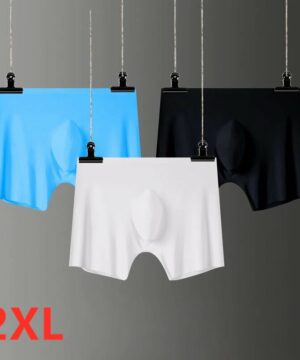 3 PCS Mens Ice Silk Breathable Underwear