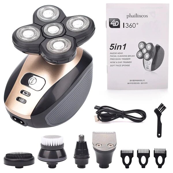 5 In 1 5D Electric Rotary Shaver