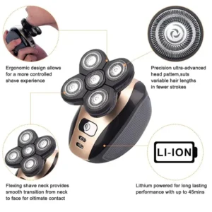 5 In 1 5D Electric Rotary Shaver