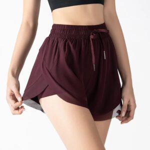 Butterfly Shorts 2 in 1 Flowy Fitness Yoga Shorts for Women