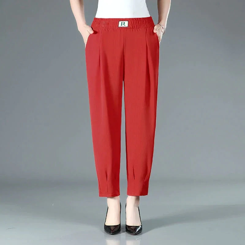 Cool Ice Silk Harem Pants for Women