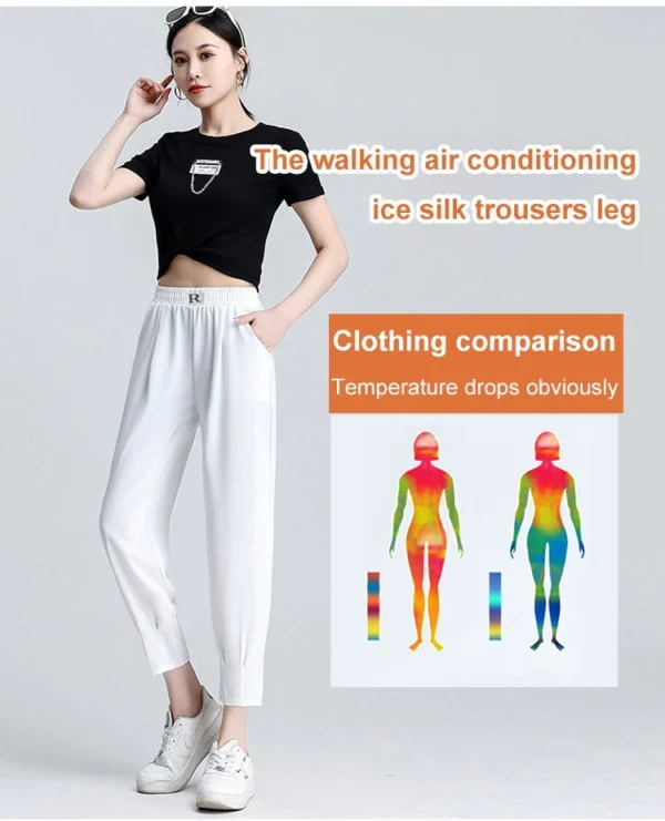 Cool Ice Silk Harem Pants for Women