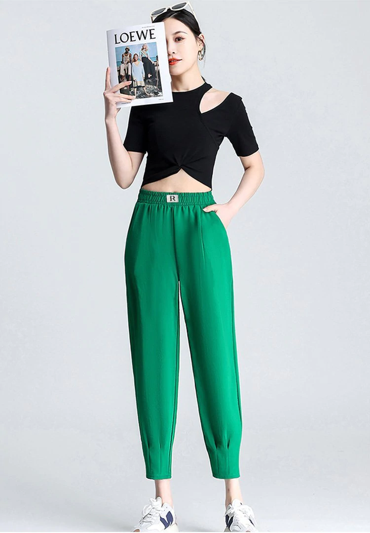 Cool Ice Silk Harem Pants for Women
