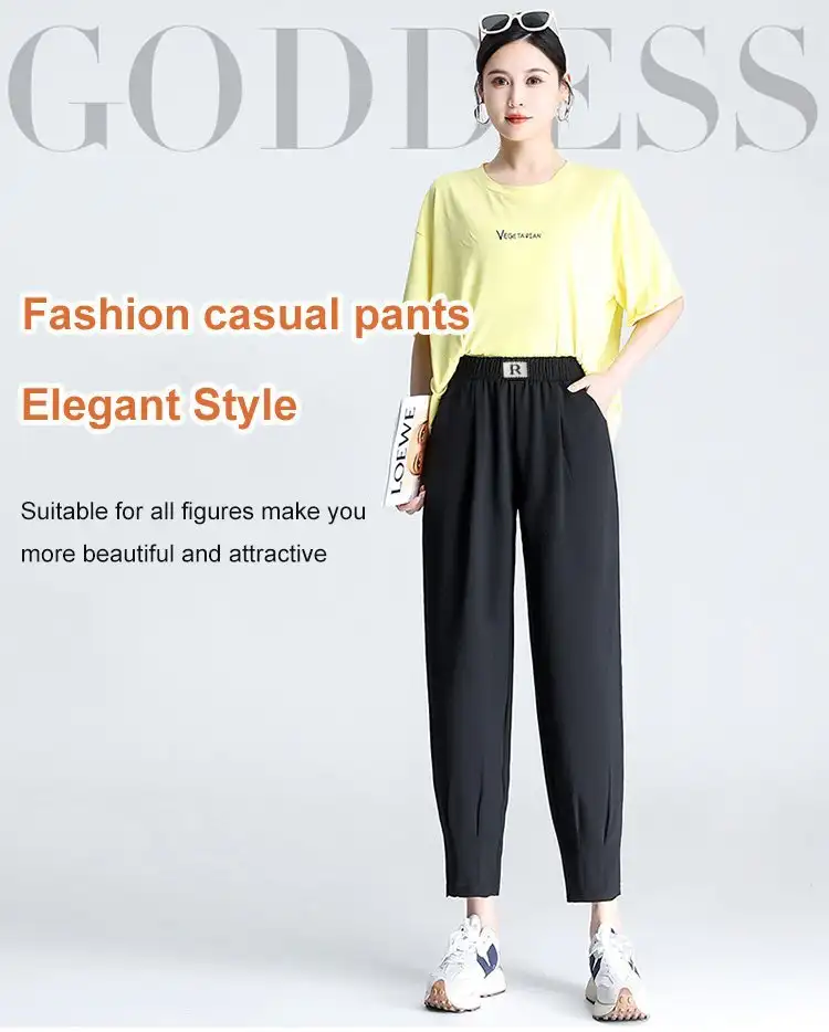 Cool Ice Silk Harem Pants for Women