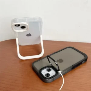 Double Stand Transparent TPU Phone Case For Iphone