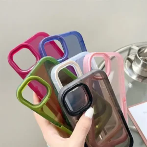 Double Stand Transparent TPU Phone Case For Iphone
